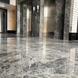 Tundra Grey Polished Marble, 61 x 61 x 1.2 cm