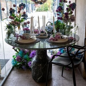 Tinos Marble Moon Dining Table