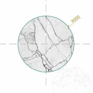 Volakas Marble Moon Side Table