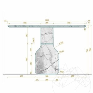 Volakas Marble Moon Dining Table