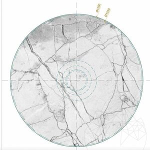 Volakas Marble Moon Dining Table