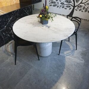 Volakas Marble Moon Dining Table