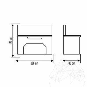 Masa + chiuveta inox Harmony placata cu caramida refractara