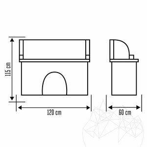 Barbeque Table with polygonal flagstone