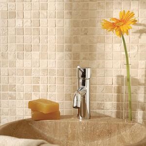 Classic Tumbled Travertine Mosaic, 4.8 x 4.8 cm
