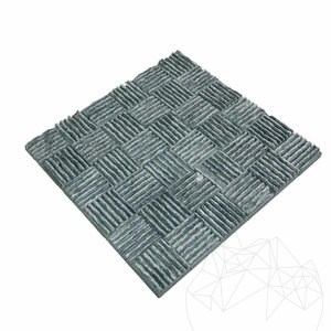 Black Dizzy Scratched Marble Mosaic