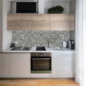 Ceppo Grey Honed/Polished/Sandblasted Marble Mosaic, 2.3 x 4.8 cm