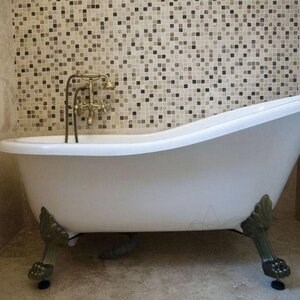 Mix Polished Marble Mosaic, 2.3 x 2.3 cm