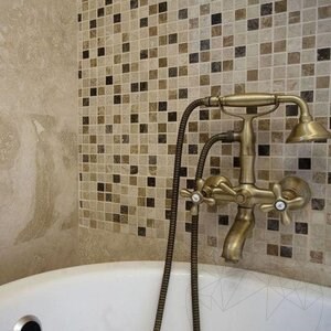 Mix Polished Marble Mosaic, 2.3 x 2.3 cm