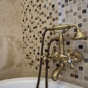 Mix Polished Marble Mosaic, 2.3 x 2.3 cm