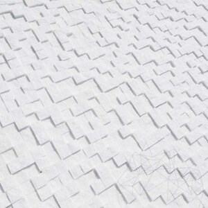 Thassos Splitface Marble 3D Mosaic, 2.8 x 2.8 cm