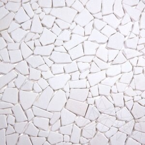 Crazy Paving Tumbled Thassos Marble Mosaic