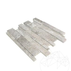 Tundra Grey Polished Marble 3D Wall Mosaic