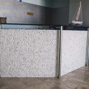 White Honed Pebbles Mosaic