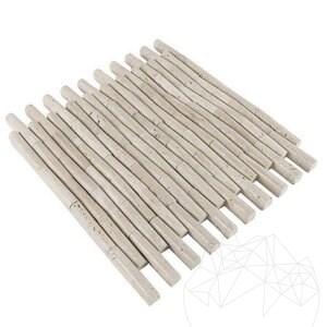 Classic Travertine Tumbled Bamboo Mosaic 1.5 x 7.5 cm