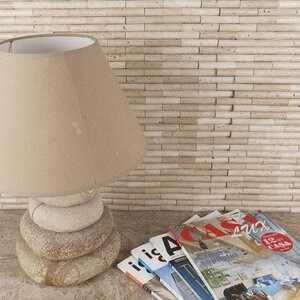 Classic Travertine Tumbled Bamboo Mosaic 1.5 x 7.5 cm
