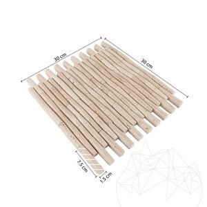 Classic Travertine Tumbled Bamboo Mosaic 1.5 x 7.5 cm