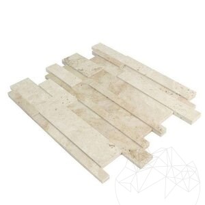 Classic Polished Travertine 3D Wall Mosaic