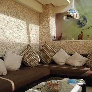 Classic Splitface Travertine 3D Mosaic, 2.5 x 2.5 cm