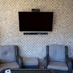 Classic & Noce Tumbled Travertine 3D Pillow Mosaic, 5 x 5 cm