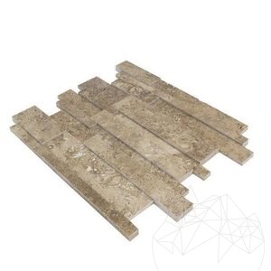 Latte Polished Travertine 3D Wall Mosaic