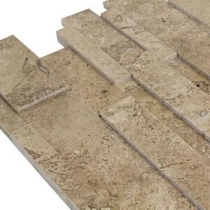 Latte Polished Travertine 3D Wall Mosaic