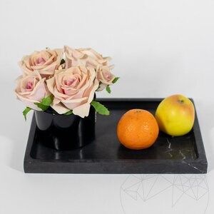 Nero Marble Decorative Rectangular Tray, 30 x 20 x 2.5 cm