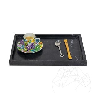 Nero Marble Decorative Rectangular Tray, 30 x 20 x 2.5 cm