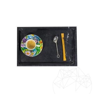 Nero Marble Decorative Rectangular Tray, 30 x 20 x 2.5 cm