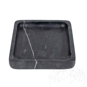 Nero Marble Decorative Squared Tray, 15 x 15 x 2.5 cm