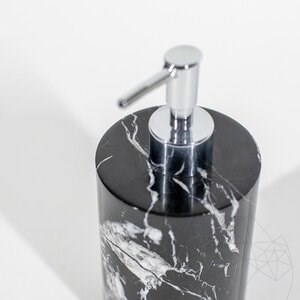 Nero Marble Soap Dispenser, 19.5 x 8.5 cm