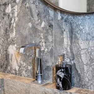 Nero Marble Soap Dispenser, 19.5 x 8.5 cm