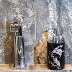 Nero Marble Soap Dispenser, 19.5 x 8.5 cm