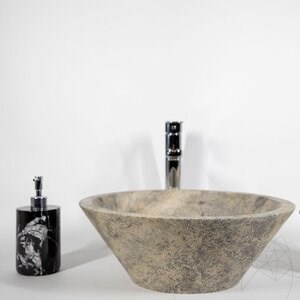 Nero Marble Soap Dispenser, 19.5 x 8.5 cm