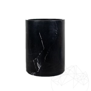 Nero Marble Dustbin, 26.5 x 20 cm