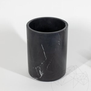 Nero Marble Dustbin, 26.5 x 20 cm