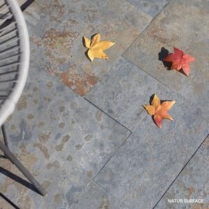 Multicolour Noisette Riven Slate French Pattern Set, 2 cm