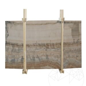 Vein Cut Polished Onyx Slab, 2 cm