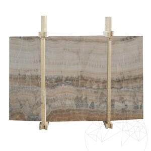 Vein Cut Polished Onyx Slab, 2 cm