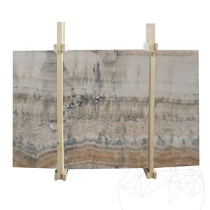 Vein Cut Polished Onyx Slab, 2 cm