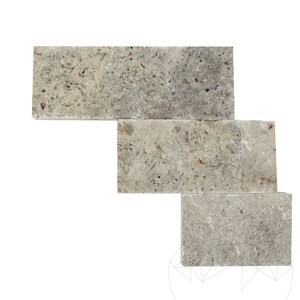 Silver Splitface Travertine, 7.5 cm x FL x 2 cm