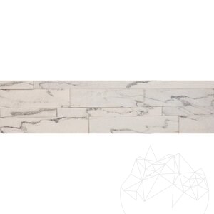 Flexible Marble SKIN Panel Express - Pearl White, 60x15 cm, Self-Adhesive 3M for Interior Tiling Furniture, Walls