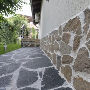 Rusty Brown Polygonal Slate Slabs - Natural Stone for Pavers, Garden Steps, Paths (1 sqm = 3-5 pieces, 10 sqm/pallet)