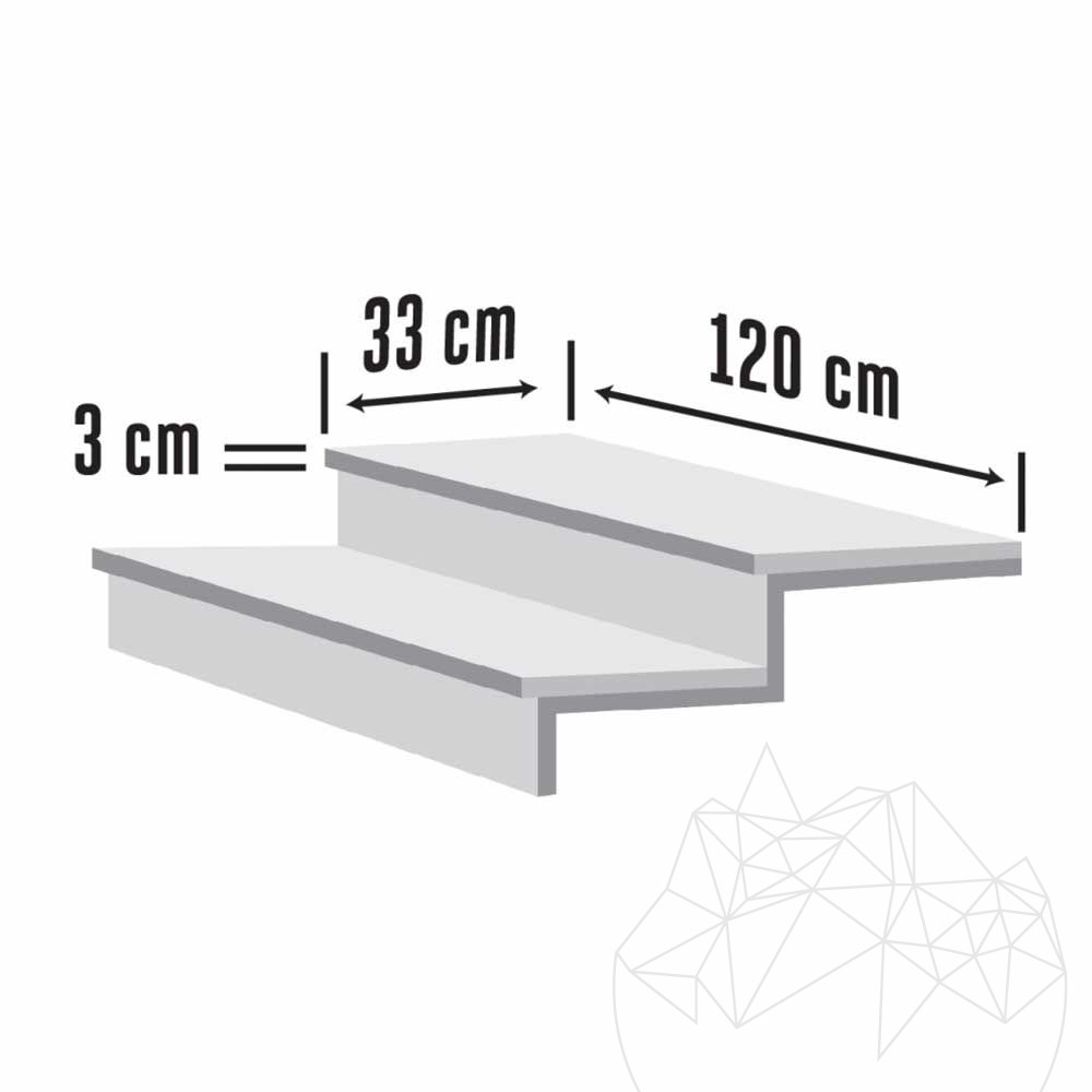 Kavala Bush Hammered Marble Stair 120 x 33 x 3 cm