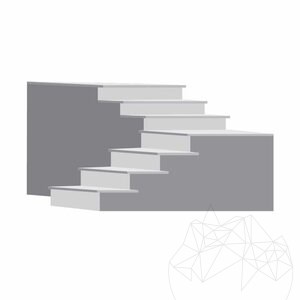 Kavala Bush Hammered Marble Step, 120 x 33 x 3 cm