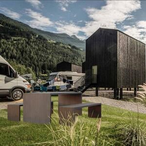 Garden Bench Panchina U - Sintered Stone, 60X90X4XH45 cm Eco