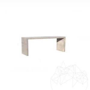 Garden Bench Panchina U - Sintered Stone, 60X90X4XH45 Premium