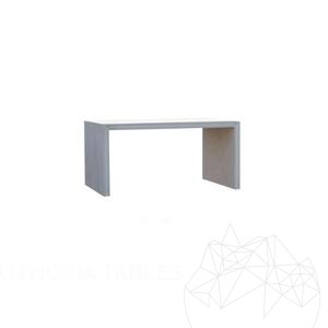 Garden Bench Panchina U - Sintered Stone, 60X90X4XH45 cm Eco