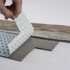 Flexible Veneer SKIN Panel Express - Indian Autumn, 60x15 cm, Self-adhesive 3M for Interior Cladding Furniture