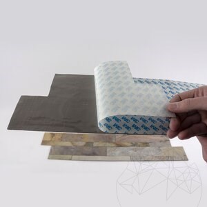 Flexible Veneer SKIN Panel Express - Indian Autumn, 60x15 cm, Self-adhesive 3M for Interior Cladding Furniture